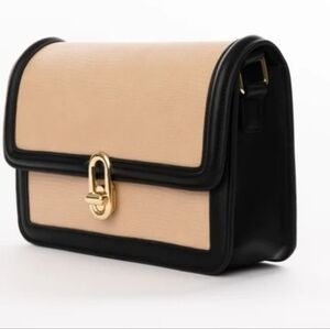 Jules Kay Mia Crossbody Bag New Blush Lizard Black MSRP $128